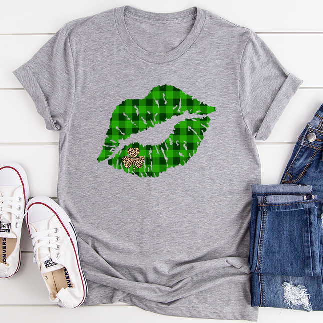 Shamrock Lips T-Shirt-0