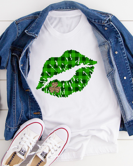 Shamrock Lips T-Shirt-1