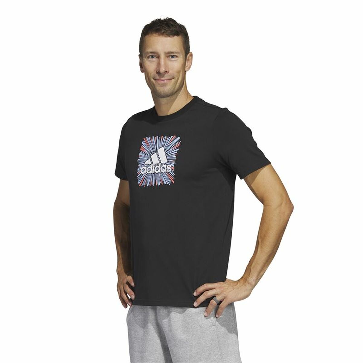 Men’s Short Sleeve T-Shirt Adidas Sport Optimist (XS)-3