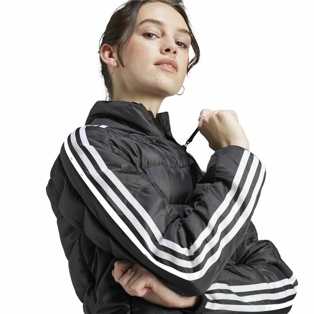Women's Sports Jacket Adidas Essentials Black-3