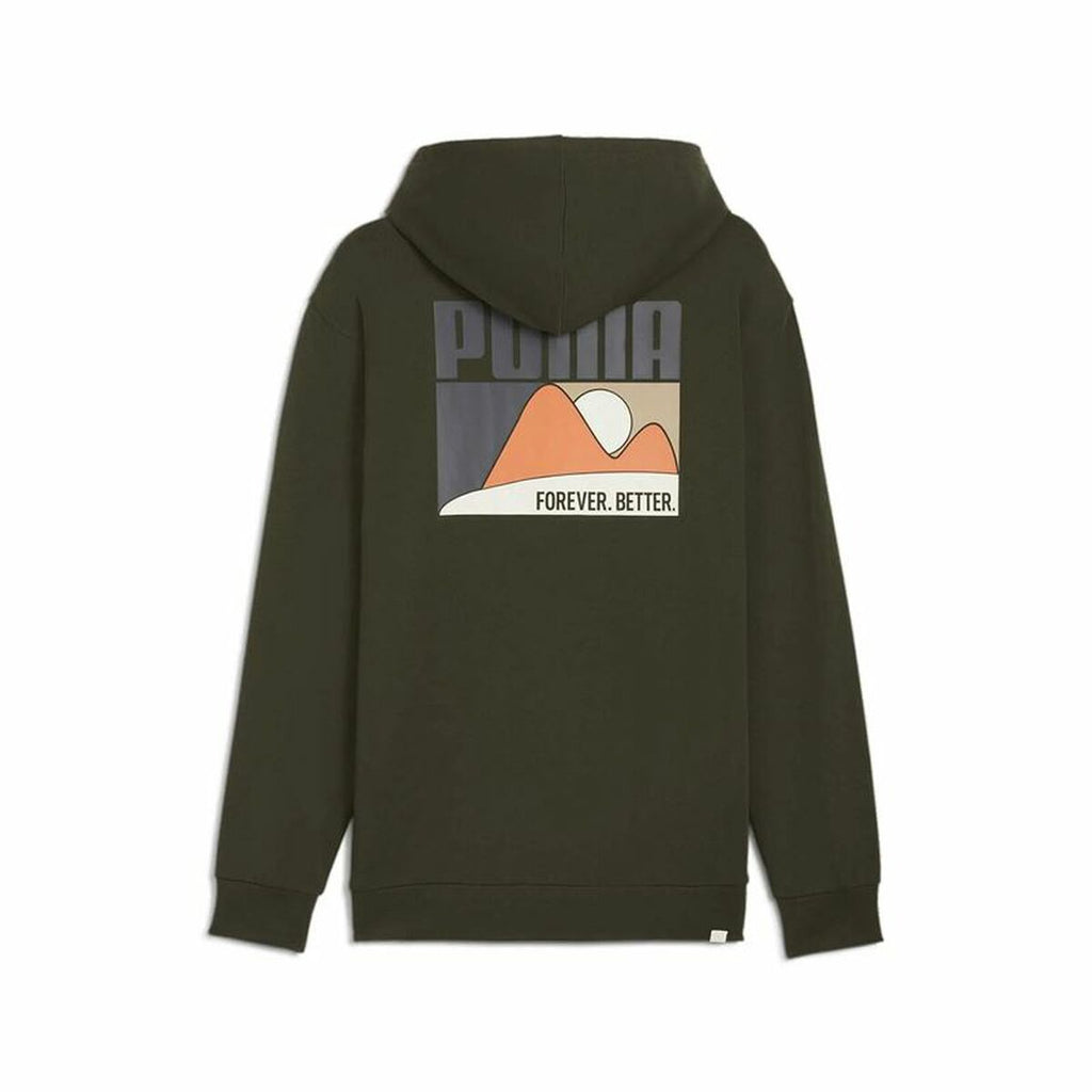 Men’s Hoodie Puma Olive-2
