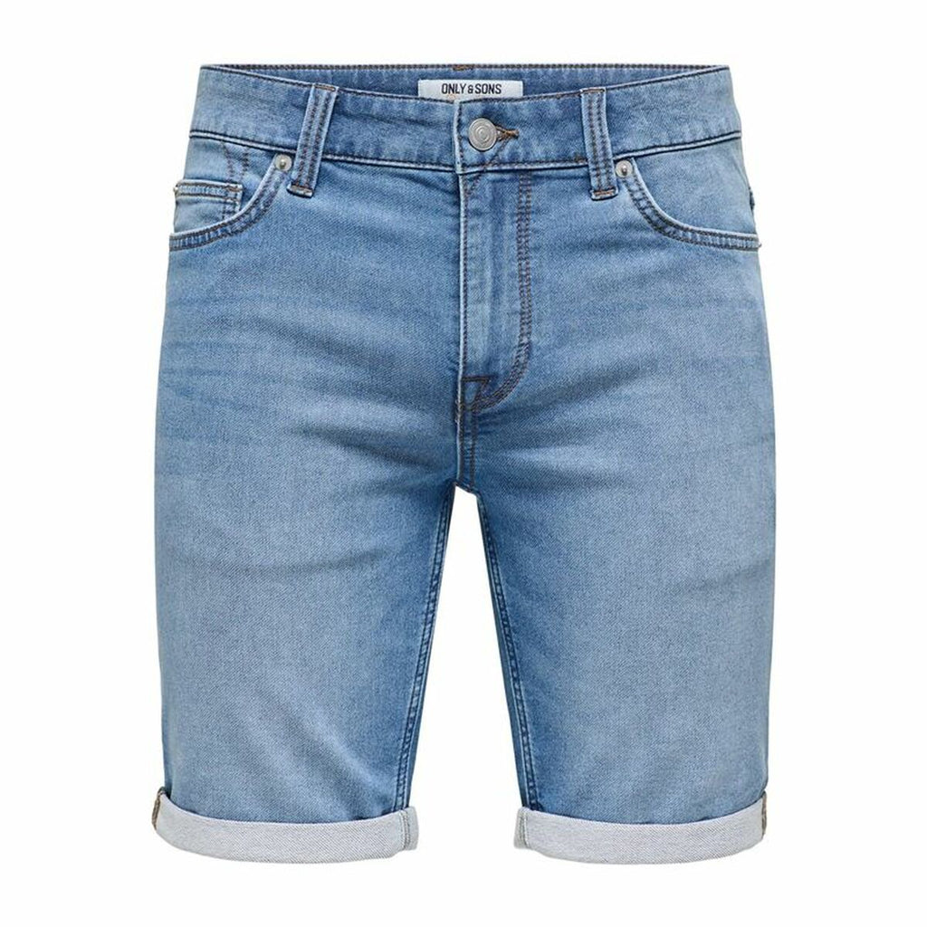 Men's Denim Shorts Only & Sons Onsply 8584 Blue Denim Blue-0