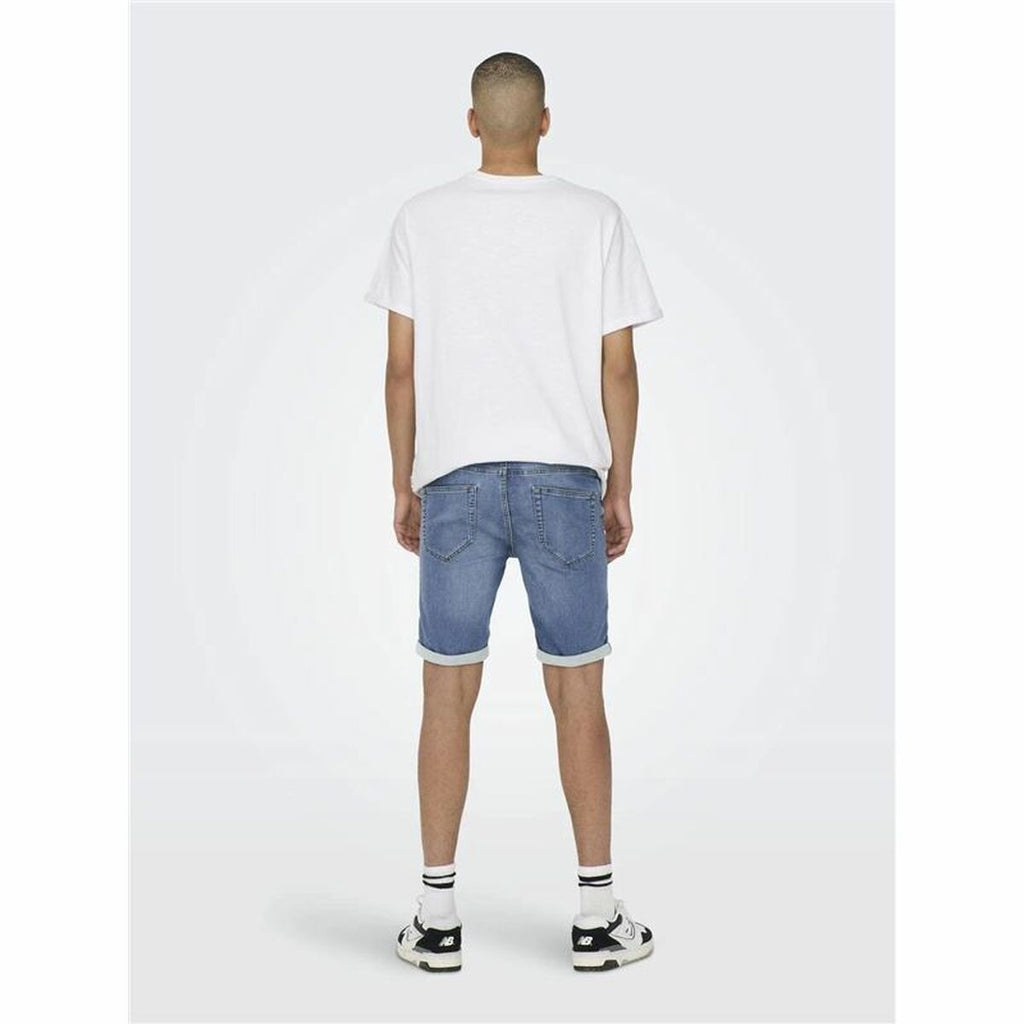 Men's Denim Shorts Only & Sons Onsply 8584 Blue Denim Blue-4