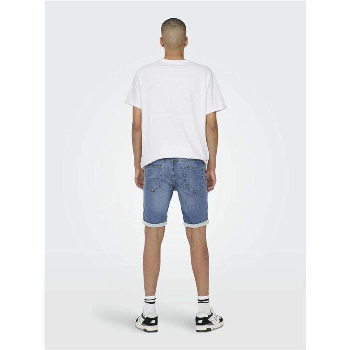 Men's Denim Shorts Only & Sons Onsply 8584 Blue Denim Blue-4