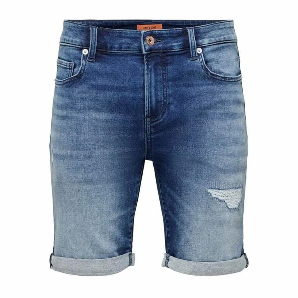 Men's Denim Shorts Only & Sons Onsply Dark Mid Blue Blue-0