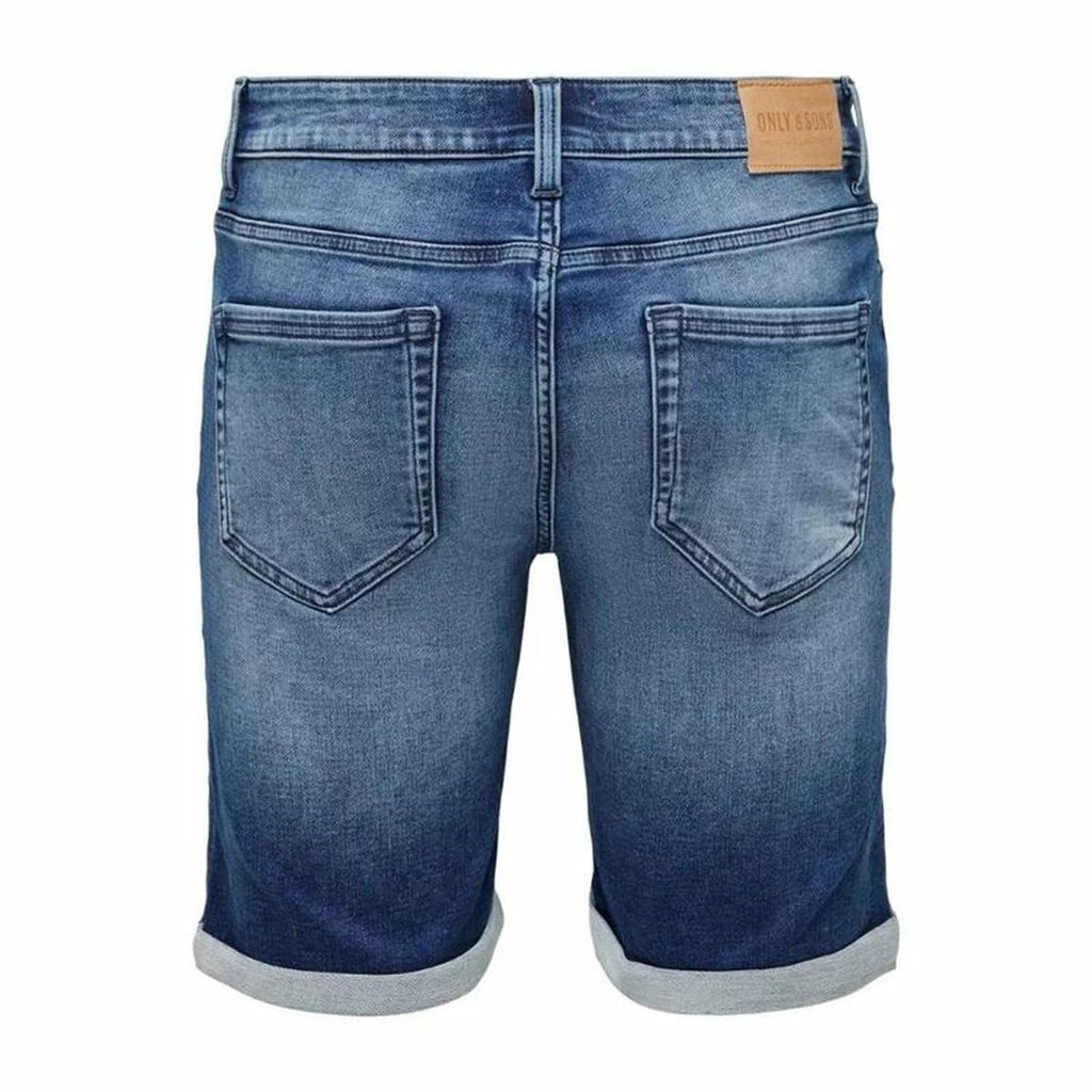 Men's Denim Shorts Only & Sons Onsply Dark Mid Blue Blue-2