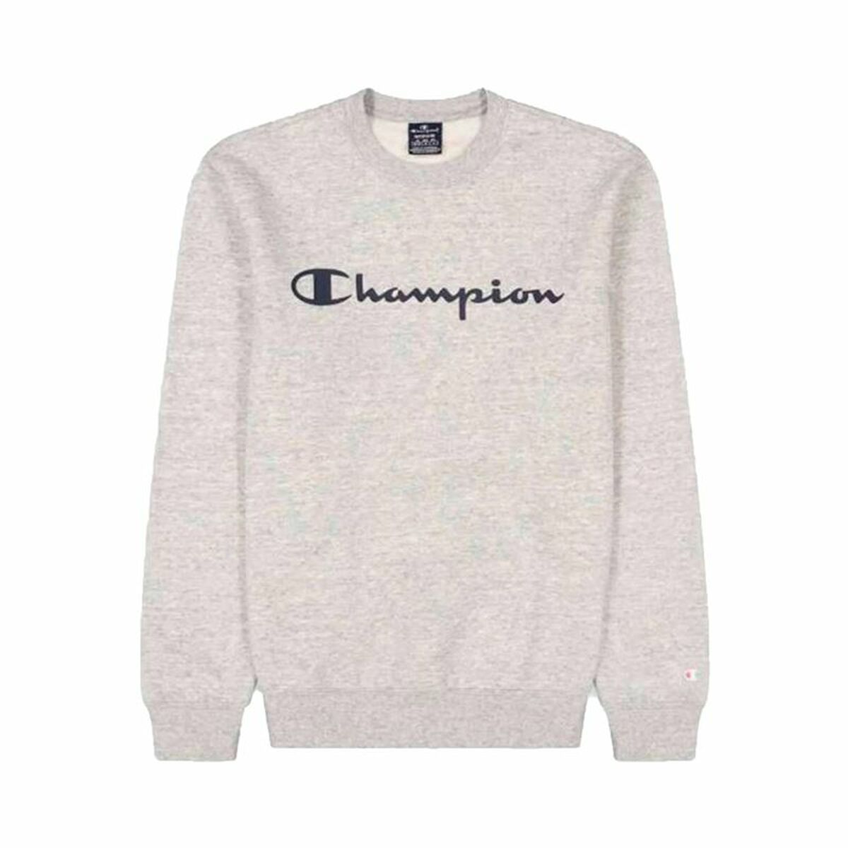 Men’s Hoodie Champion Crewneck White Grey-0