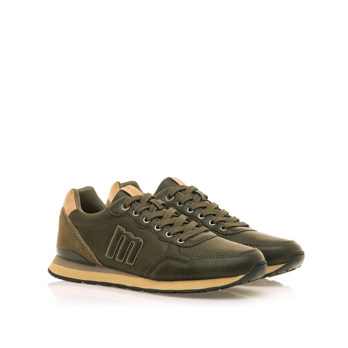 Men’s Casual Trainers Mustang Flore Kakhy Bussi Kakhy 84755 C56225 Green-2