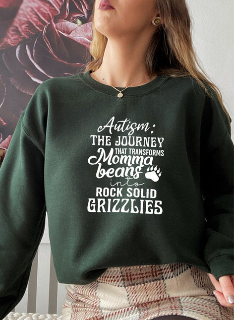 Autism Mama Grizzlies Sweat Shirt-0