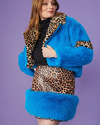 SM / Bleu / Fausse fourrure