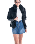 Black / S / Genuine Fox Fur