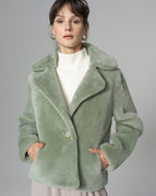 Mint / XS / Genuine Merino Fur