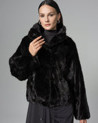 Black / XS / Genuine Mongolian Fur