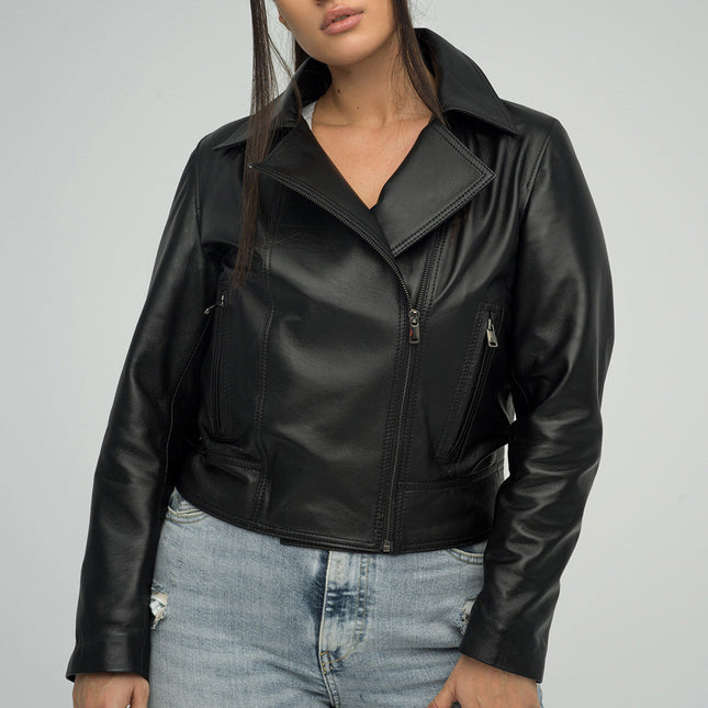Black Genuine Sheepskin Jacket-0