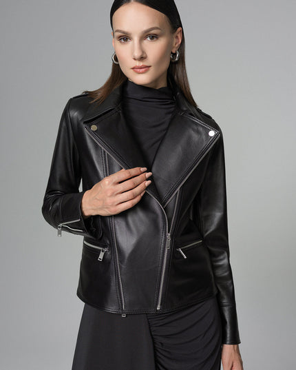 Black Natural Leather﻿ Jacket-0