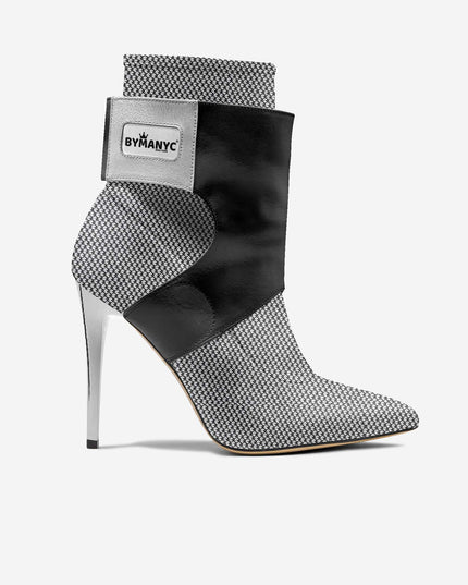 Limited Edition Vegan Stiletto Boots BYMANYC® New York Futurista Onyx-0