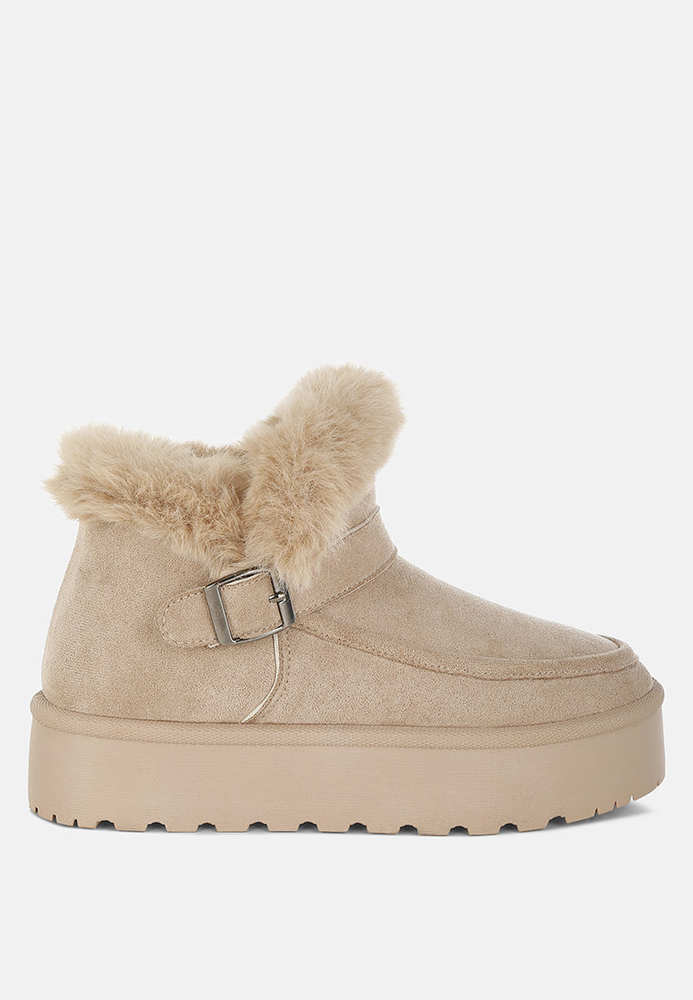 Linka Pin Buckle Detail Snow Boots-0