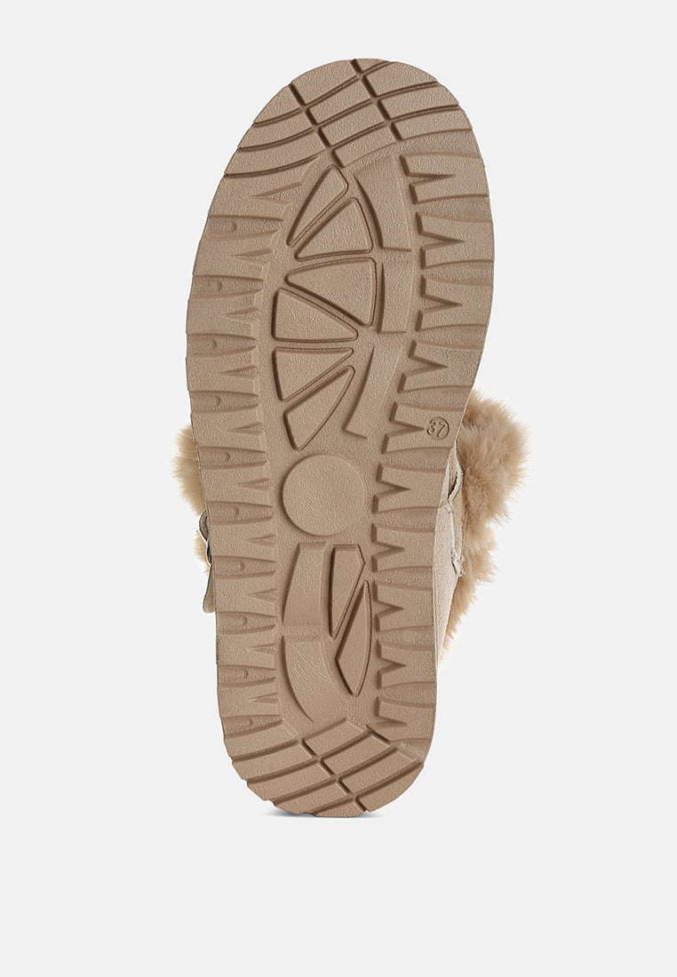 Linka Pin Buckle Detail Snow Boots-4