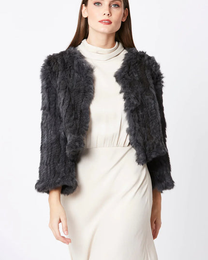 Grey Coney Fur Jacket-0