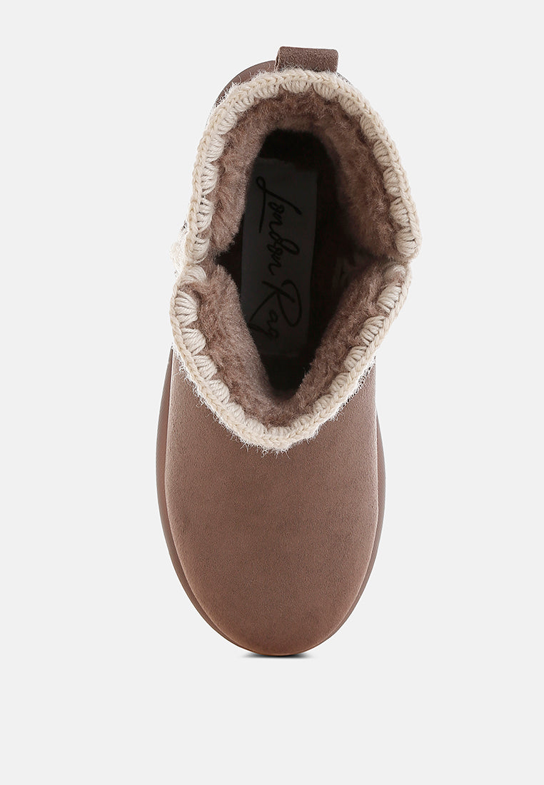 Rochas Scalloped Detail Snow Boots-3
