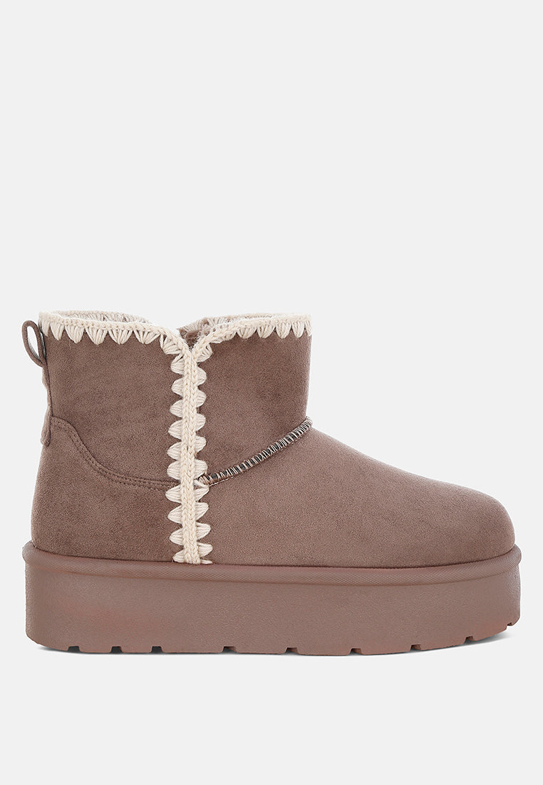 Rochas Scalloped Detail Snow Boots-0