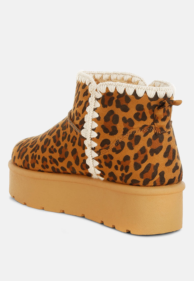Rochas Leopard Print Snow Boots-2