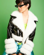 SM / Noir - Blanc / faux cuir