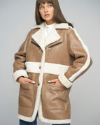 Beige / XS / Shearling Leather