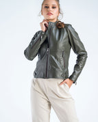 Olive / S / Genuine Leather