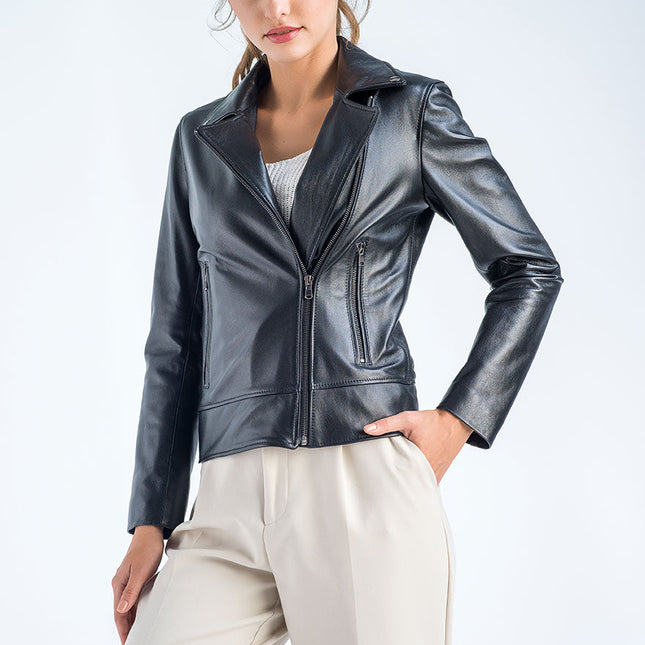 Black Genuine Classic Cut Leather Jacket-0