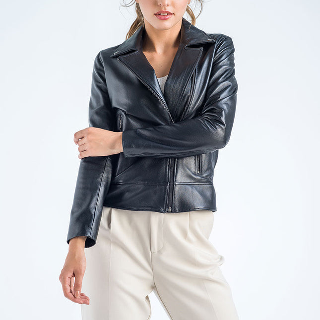 Black Genuine Classic Cut Leather Jacket-2