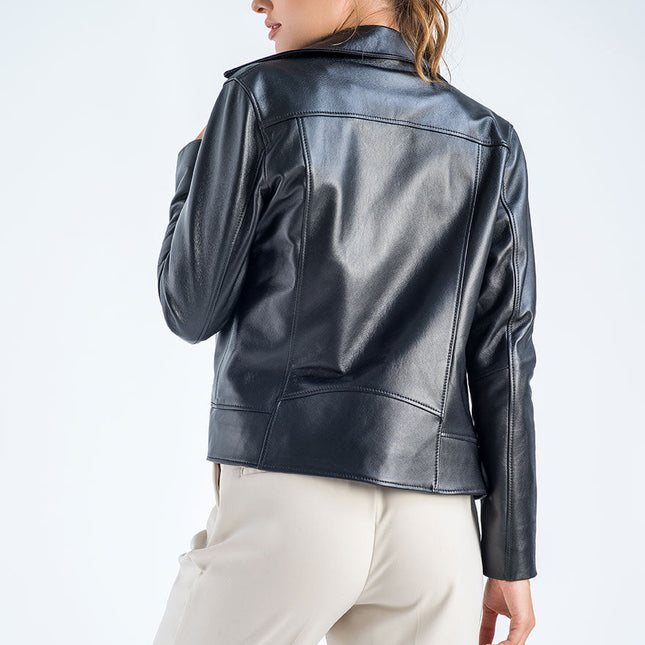Black Genuine Classic Cut Leather Jacket-1