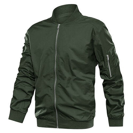 Autumn Men's Lightweight Bomber Jacket Coat Mens Spring Casual  Jackets Students Baseball Style Coats Outerwear Boys-5