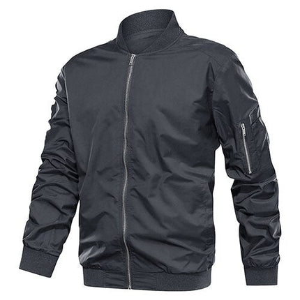Autumn Men's Lightweight Bomber Jacket Coat Mens Spring Casual  Jackets Students Baseball Style Coats Outerwear Boys-6