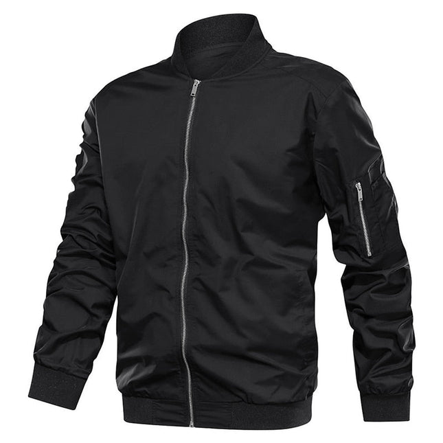 Autumn Men's Lightweight Bomber Jacket Coat Mens Spring Casual  Jackets Students Baseball Style Coats Outerwear Boys-2