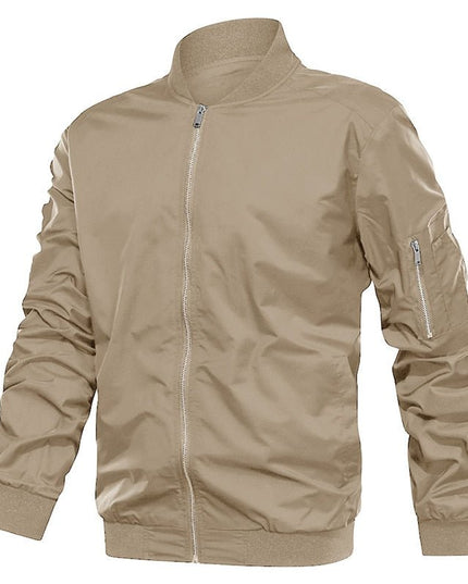 Autumn Men's Lightweight Bomber Jacket Coat Mens Spring Casual  Jackets Students Baseball Style Coats Outerwear Boys-1