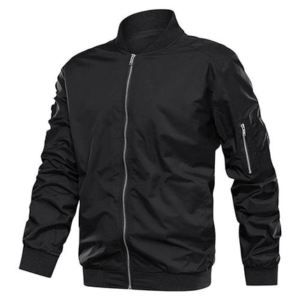 Autumn Men's Lightweight Bomber Jacket Coat Mens Spring Casual  Jackets Students Baseball Style Coats Outerwear Boys-0