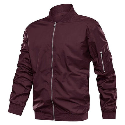 Autumn Men's Lightweight Bomber Jacket Coat Mens Spring Casual  Jackets Students Baseball Style Coats Outerwear Boys-9