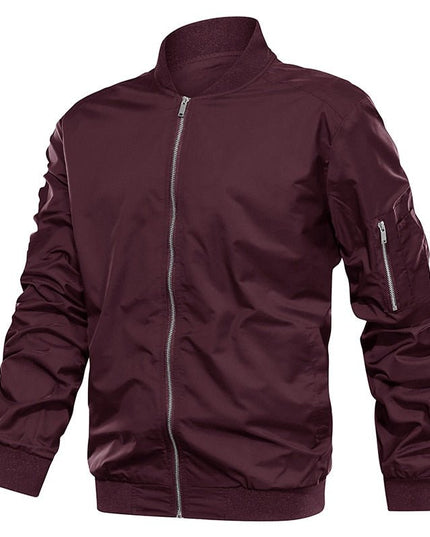 Autumn Men's Lightweight Bomber Jacket Coat Mens Spring Casual  Jackets Students Baseball Style Coats Outerwear Boys-4