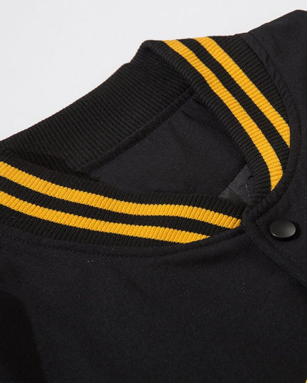Baseball Jacket Men Letter Embroidery Single Breasted Oversize Fashion College Style Bomber Coats Men Streetwear Spring-4
