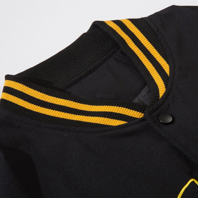 Baseball Jacket Men Letter Embroidery Single Breasted Oversize Fashion College Style Bomber Coats Men Streetwear Spring-4