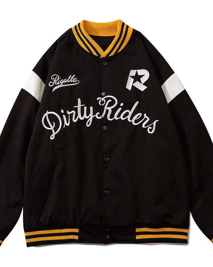 Baseball Jacket Men Star Letter Embroidery Patchwork Bomber Coats Autumn Retro Fashion High Street All-match Streetwear-0