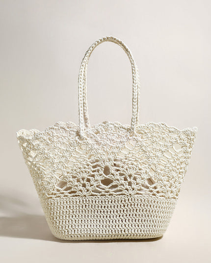 Beach Floral  Crochet Tote Bag-3
