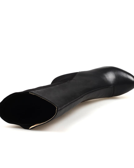 Black Knee-High Leather Boots-3