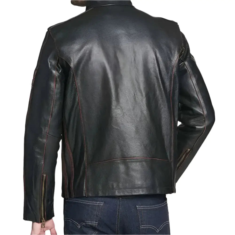 Black Rivet Leather Jacket-1