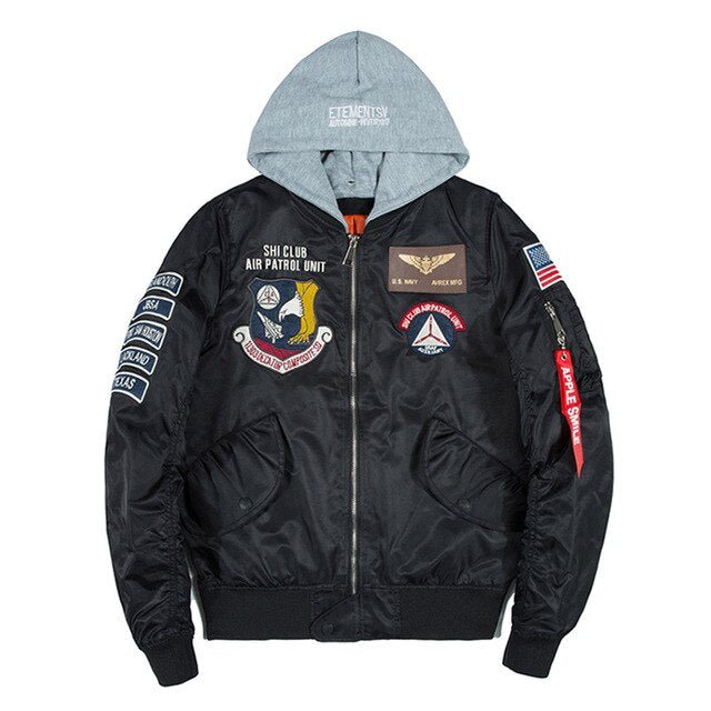 Bomber Men Badge Air Pilot MA-1 Men's Jacket Hip Hop Outwear-2