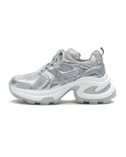 Breathable Mesh Platform Sneakers-0