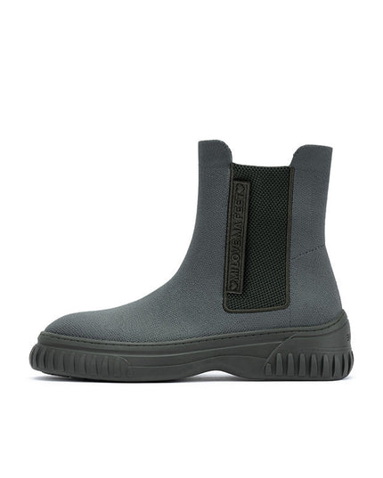 British Style Thick Soled Sporty Chelsea Ankle Boots-5