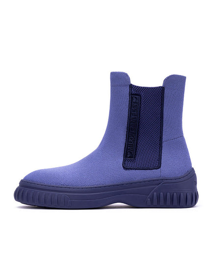 British Style Thick Soled Sporty Chelsea Ankle Boots-7