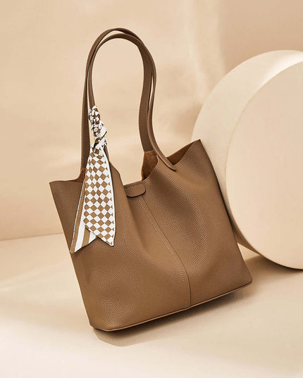 Brown Mahogany Large Tote Bag-2